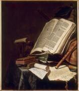 Livres et instrument de musique (Jan Vermeulen) - Muzeo.com