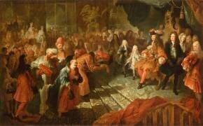 Louis XIV reçoit dans la Galerie des Glaces de Versailles (Antoine Coypel) - Muzeo.com