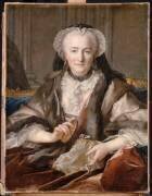 Madame Dangé faisant des noeuds (Louis Tocque) - Muzeo.com