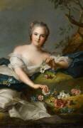 Madame Henriette de France (1727-1752), fille de Louis XV en flore (détail) (Jean-Marc Nattier) - Muzeo.com