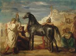 Marchand arabe présentant une jument (Théodore Chasseriau) - Muzeo.com