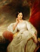 Maria Malibran-Garcia (1808-1836), dans le rôle de Desdémone, à l'acte III de l'Othello de Rossini. (Henri Decaisne) - Muzeo.com