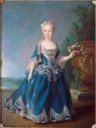 Marie-Anne-Victoire, Infante d'Espagne (1718-1788), présentée devant la pièce d'eau des Suisses (Alexis Simon Belle) - Muzeo.com