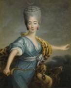 Marie-Joséphine-Louise de Savoie, comtesse de Provence, en Diane chasseresse (1753-1810) en 1773 (François-Hubert Drouais) - Muzeo.com