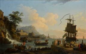 Marine et paysage sur les bords de la Méditerranée (Joseph Vernet) - Muzeo.com