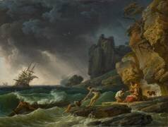 Mer agitée avec naufrage (Joseph Vernet) - Muzeo.com
