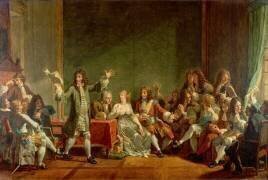 Molière lisant Tartuffe chez Ninon de Lenclos (Nicolas André Monsiau) - Muzeo.com