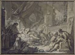 Mort de Socrate (esquisse en grisaille) (François Boucher) - Muzeo.com