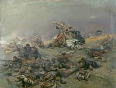 Mort du commandant Berbegier à la bataille de Saint-Privat, le 18 août 1870 (Edouard Detaille) - Muzeo.com
