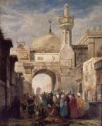 Mosquée d'al-Azhar au Caire (Adrien Dauzats) - Muzeo.com