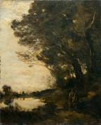 Muse sous bois (Jean-Baptiste Camille Corot) - Muzeo.com