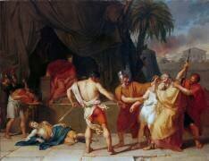Nabuchodonosor fait tuer les enfants de Sédécias en présence de leur père (Anne-Louis Girodet) - Muzeo.com