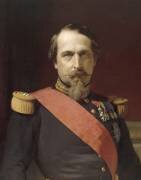 Napoléon III, en uniforme de général de Division, dans son Grand Cabinet aux Tuileries, en 1862 (détail) (Hippolyte Flandrin) - Muzeo.com