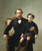 Napoléon III et le prince impérial sur ses genoux (anonyme) - Muzeo.com