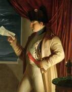 Napoléon lisant une lettre à la lumière d'une bougie et de la lune (Pietro Benvenuti) - Muzeo.com
