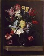 Nature morte au vase de fleurs sur un entablement (Jean-Michel Picard) - Muzeo.com