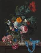 Nature Morte aux Fleurs et au Ruban Bleu (Willem van Aelst) - Muzeo.com