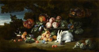 Nature morte aux lapins (David de Coninck) - Muzeo.com