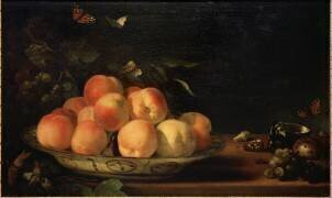 Nature morte aux pêches (Abraham van Calraet) - Muzeo.com