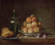 Nature morte aux pêches et à la brioche (Anne Vallayer-Coster) - Muzeo.com