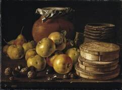 Nature morte aux pommes, aux noix, à la marmite et aux boîtes de bonbons (Luis Meléndez) - Muzeo.com