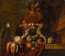 Nature morte avec cassolette, fruits et gibier (Jean Baptiste Belin) - Muzeo.com