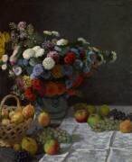 Nature morte avec fleurs et fruits (Claude Monet) - Muzeo.com