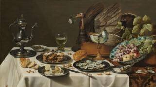 Nature morte avec une tourte à la dinde (Pieter Claesz) - Muzeo.com