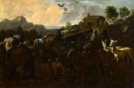Noé faisant entrer les animaux dans l'arche (Domenico Brandi) - Muzeo.com