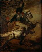 Officier des chasseurs de la garde impériale chargeant, esquisse (Théodore Géricault) - Muzeo.com
