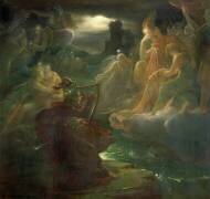Ossian évoque les fantômes au son de la harpe sur les bords du Lora (François Gérard) - Muzeo.com