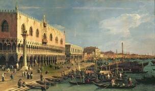 Palais des Doges et rive des Esclavons à Venise (Canaletto) - Muzeo.com