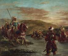 Passage d'un gué au Maroc (Eugène Delacroix) - Muzeo.com