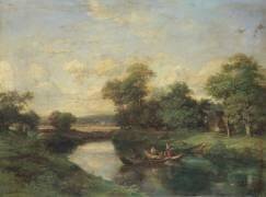 Paysage au bord d'une rivière (Jules Andre) - Muzeo.com