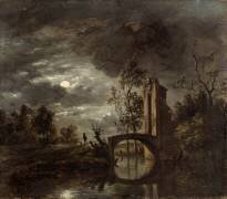 Paysage au clair de lune (Simon Mathurin Lantara) - Muzeo.com