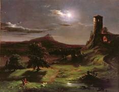 Paysage au clair de lune (Thomas Cole) - Muzeo.com