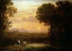 Paysage au crépuscule (Claude Gellée) - Muzeo.com