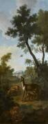 Paysage avec des chevreuils et un renard attaquant un faisan (Christophe Huet) - Muzeo.com