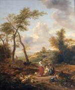 Paysage avec Elkana et ses deux femmes (Nicolaes Berchem) - Muzeo.com