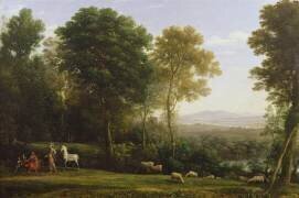 Paysage avec Erminia en discussion avec le vieil homme et ses fils (Claude Gellée) - Muzeo.com
