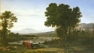Paysage avec Jacob et Laban et les filles de Laban (Claude Gellée) - Muzeo.com