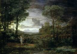 Paysage avec Jacob luttant avec l'ange (Claude Gellée) - Muzeo.com