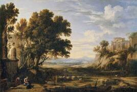Paysage avec le repos pendant la fuite en Egypte (Pierre Patel) - Muzeo.com