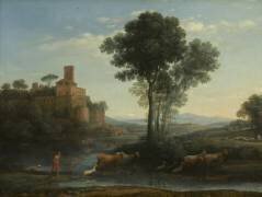 Paysage avec le voyage de Jacob (Claude Gellée) - Muzeo.com