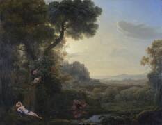 Paysage avec Narcisse et Echo (Claude Gellée) - Muzeo.com