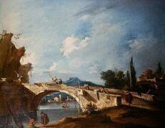 Paysage avec rivière (Francesco Guardi) - Muzeo.com