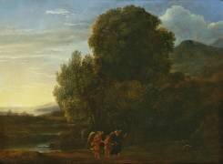 Paysage avec St Jean Baptiste (Claude Gellée) - Muzeo.com