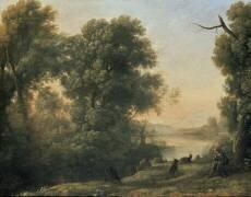 Paysage avec un berger (Claude Gellée) - Muzeo.com