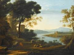 Paysage avec un berger (Claude Gellée) - Muzeo.com