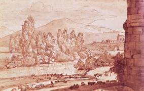 Paysage avec une rivière (Claude Gellée) - Muzeo.com